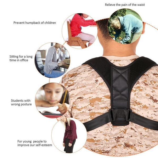 Lixada Posture Corrector Support Brace Figure 8 Clavicle Strap Wrap Adjustable Upper Back Shoulder