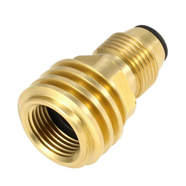 Propane Tank Adapter Regulating Valve Solid Brass Safety Pol Convert To Qcc1 / Type1 Barbecue Tools