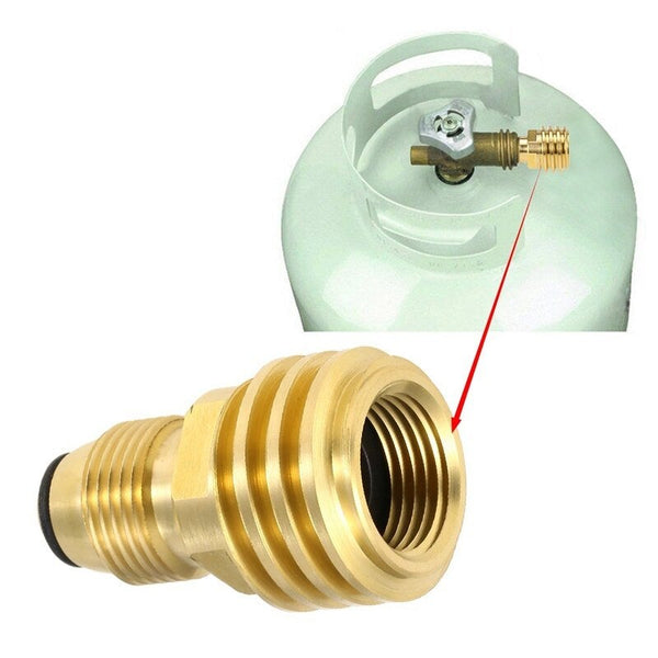 Propane Tank Adapter Regulating Valve Solid Brass Safety Pol Convert To Qcc1 / Type1 Barbecue Tools