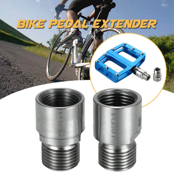 Lixada Left Right Bike Pedal Extenders 9 / 16 Inch Adapters Spacers Titanium