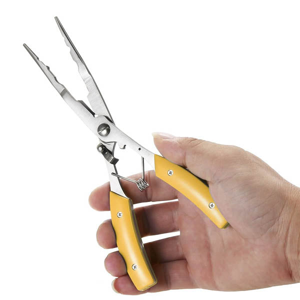 Lixada Multifunctional Fishing Plier Stainless Steel Carp Accessories Tackle Cut Line Cutter Scissors Yellow