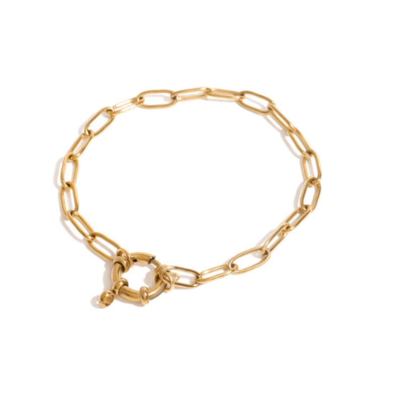 18K Gold Plated Stainless Steel Chain Bracelet Luxurious Women Fashion Jewelry Bracelets