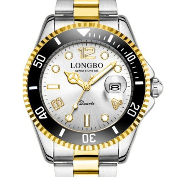 Veile Studios Men's Luminous Waterproof Stainless Steel Watch With Calendar Quartz Wristwatch Watches
