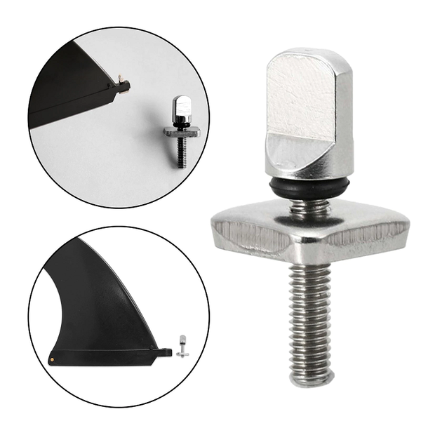 Tool Free Stainless Steel Longboard Plate No Surfboard Fin Screws