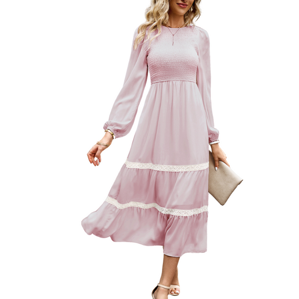 Dresses Women Long Sleeve Dress Temperament Elegant Skirt