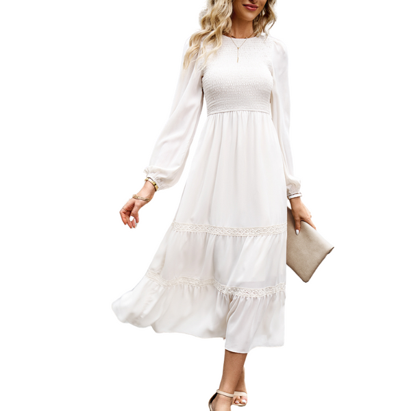 Dresses Women Long Sleeve Dress Temperament Elegant Skirt