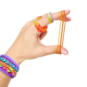 Loom Bands Kit Colorful Bracelet Diy Rubber Making With Storage Box