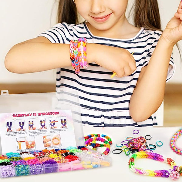 Veile Studios Loom Bands Kit Colorful Bracelet Diy Rubber Making With Bracelets