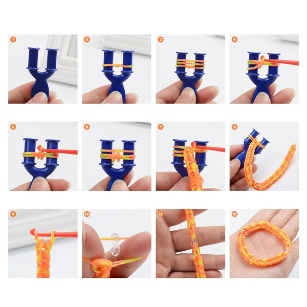 Veile Studios Loom Bands Kit Colorful Bracelet Diy Rubber Making With Bracelets