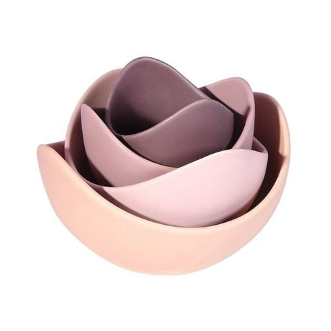 Pink Or Green Lotus Flower Design Ceramic Serving Bowls