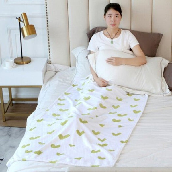 Love Pattern Double Sided Flannel Home Nap Warm Blanket Multi W27.6 X L39.4 Inch