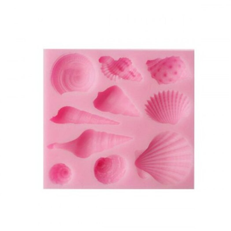 Lovely Sea Shell Cake Chocolate Mold Silicone Bakery Tool Pink Sugarcraft & Chocolate Moulds