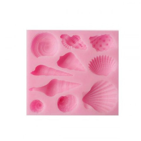 Lovely Sea Shell Cake Chocolate Mold Silicone Bakery Tool Pink