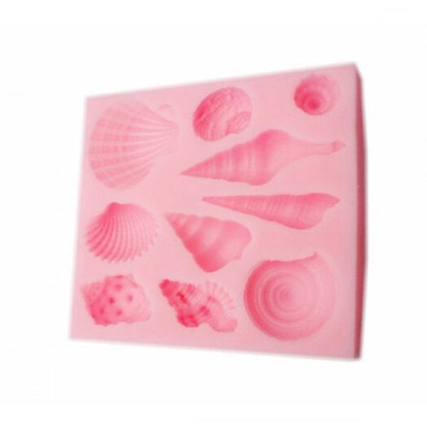 Lovely Sea Shell Cake Chocolate Mold Silicone Bakery Tool Pink