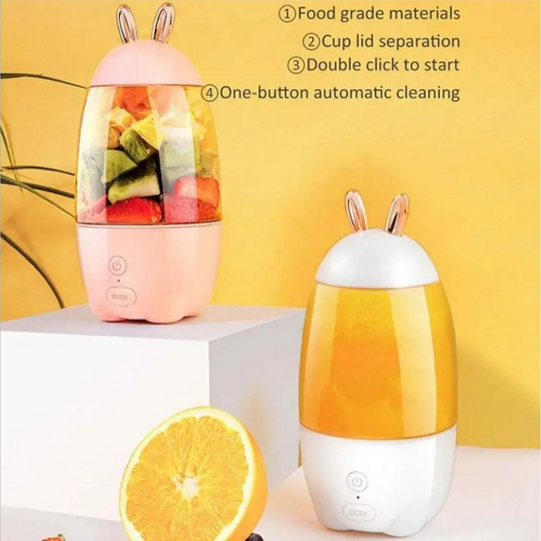 Lovely Rabbit Household Portable Usb Rechargeable Juicer Cup Fruit Blender Mixer Mini Size Multifunctional