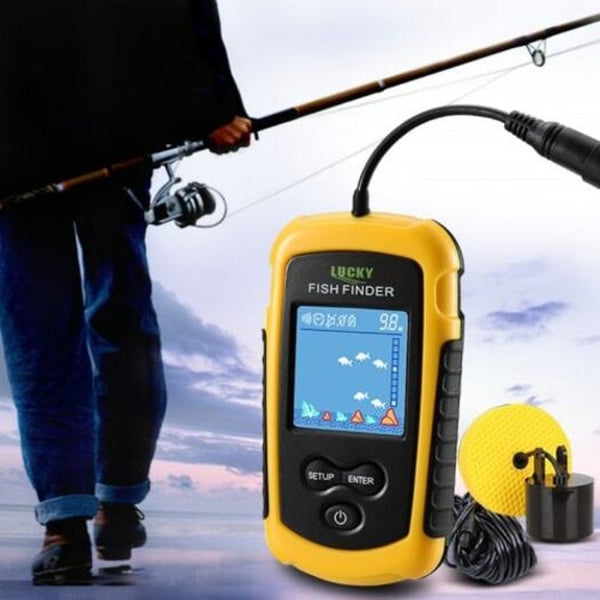 Lucky Ff1108 Fish Finder Wireless Yellow Fish Finders Depth Sounders