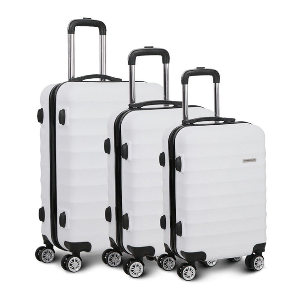 Standing Desks Wanderlite 3Pcs Luggage Trolley Set Travel Suitcase Tsa Hard Case White