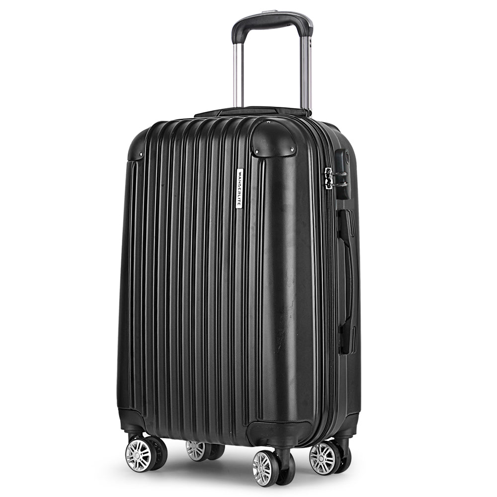 Wanderlite 20" Luggage Trolley Travel Suitcase Set Hard Case Shell Lightweight Suitcases
