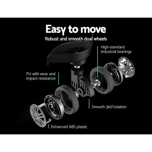 Wanderlite 3Pc Luggage 20'' 24'' 28'' Trolley Suitcase Sets Travel Tsa Hard Case Lightweight Black Luggage Sets