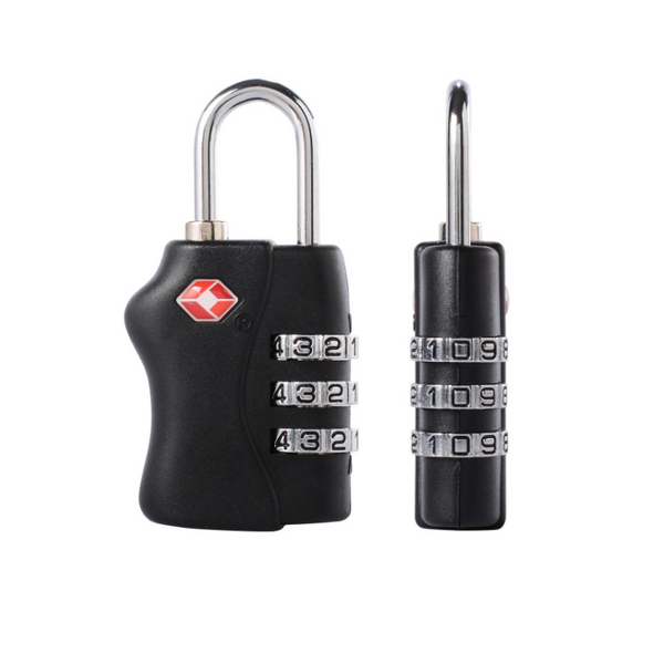 3 Digit Combination Suitcase Luggage Bag Code Lock Padlock Black Padlocks