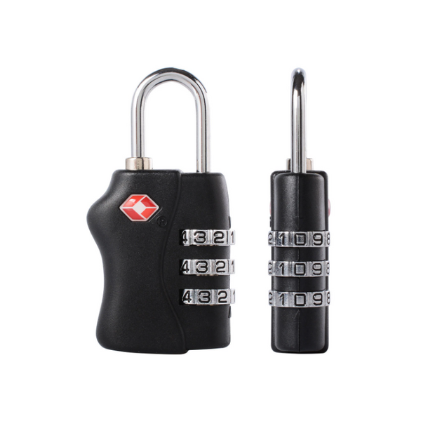 3 Digit Combination Suitcase Luggage Bag Code Lock Black Padlocks