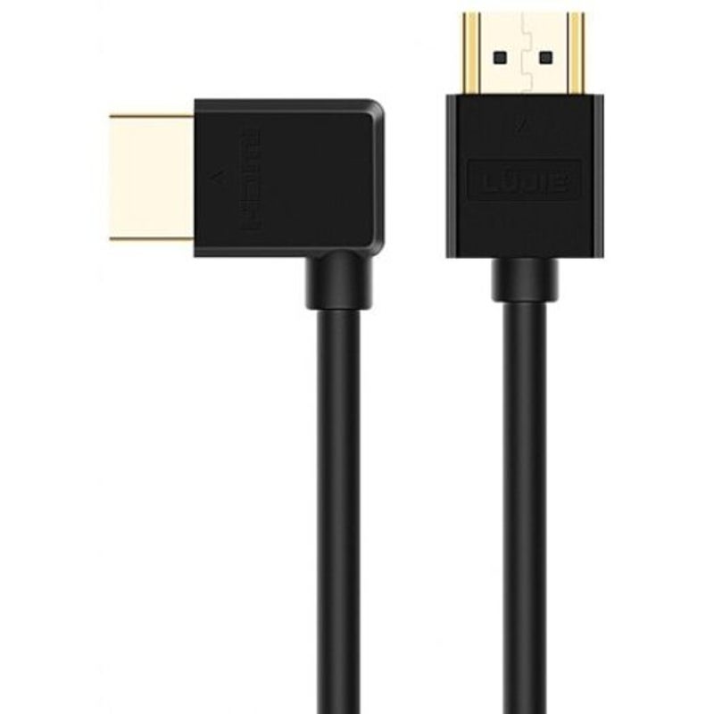 Angle Bend Hdmi 2.0 Connect Cable To Male 2.0M 4K X 2K 60Hz 18Gbps Black Video Cables & Adapters