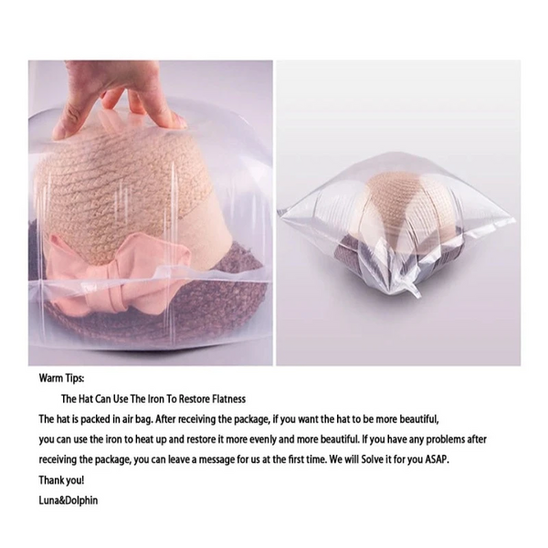 Hats Luna And Dolphin Handmade Women Summer Sun Raffia Straw Hat Adjustable Visor Cap