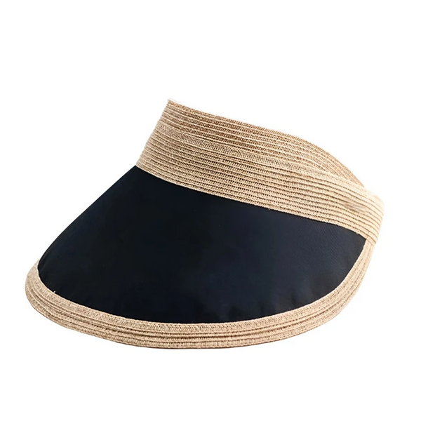 Summer Uv Cut Empty Top Hat Cream Color Sunscreen Beach Girls Collapsible Cap Hats