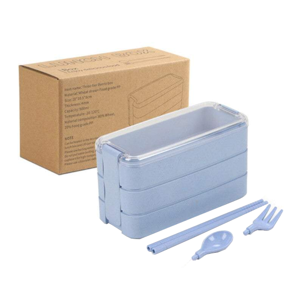 Lunch Boxes Bags 3 Layer Bento Food Containers With Fork Spoons Chopsticks Lunchboxes