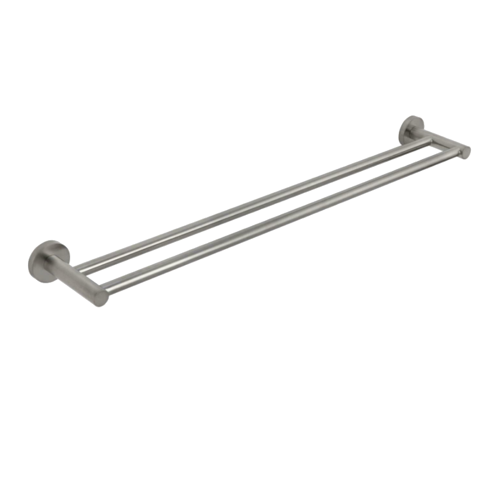 Blushtaps Luxurious Brushed Nickel Stainless Steel 304 Towel Rack Rail Double Bar 600Mm Towel Racks