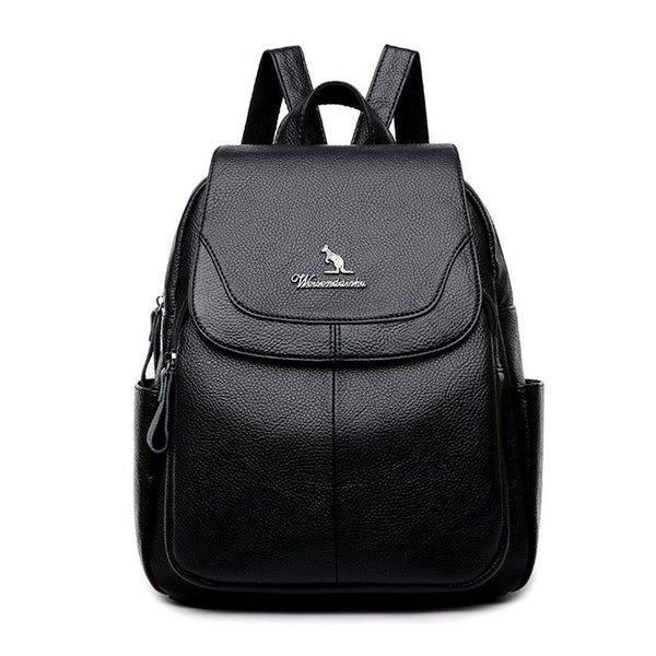 Luxury Backpack Women Designer Pu Leather Anti Theft Pack High Quaity Bagpack For School Teenagers Ladies Large Bookbag Women's Bags & Handbags