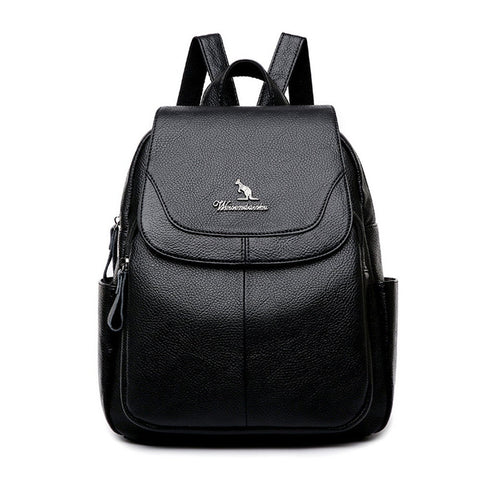 Luxury Backpack Women Designer Pu Leather Anti Theft Pack High Quaity Bagpack For School Teenagers Girls Large Bookbag