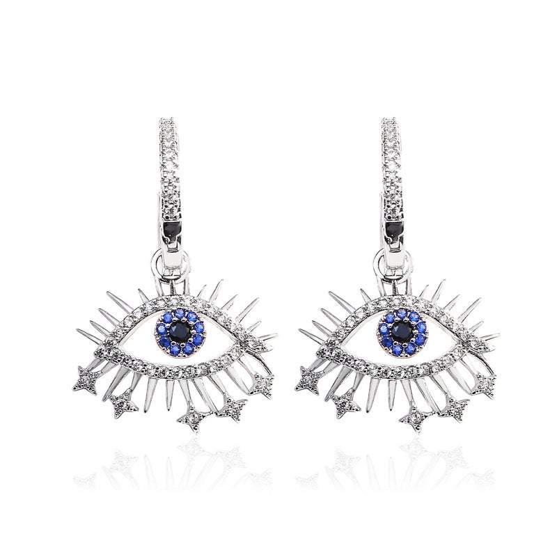 Veile Studios Luxury Elegant Devil's Eye Zircon Earrings