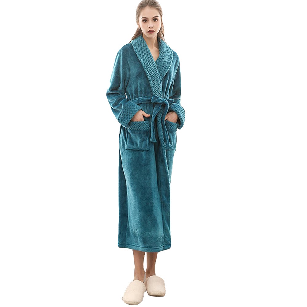 Luxury Fleece Plush Winter Robe Hoodie Robes