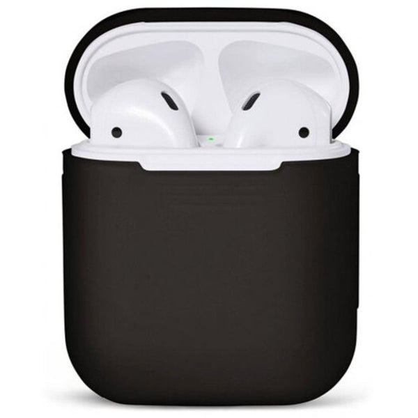 Luxury Protective Silicone Cover And Skin For Apple Airpods Charging Case Black