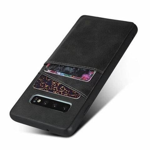 Luxury Retro Pu Leather Phone Case For Samsung Galaxy S10 Plus Black Cases Covers & Skins