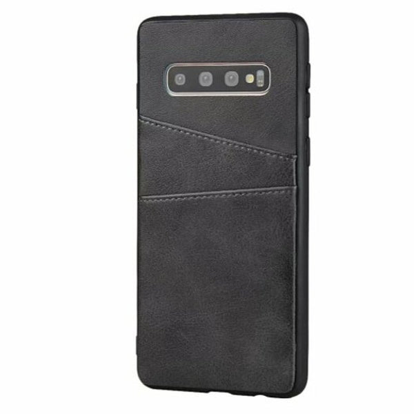 Luxury Retro Pu Leather Phone Case For Samsung Galaxy S10 Plus Black