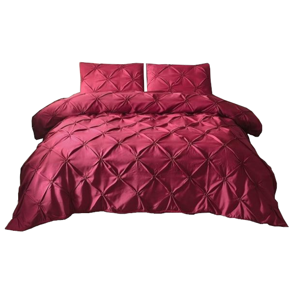 Luxury Duvet Cover Set Pinch Pleat 2 / 3Pcs Quilt Bedding