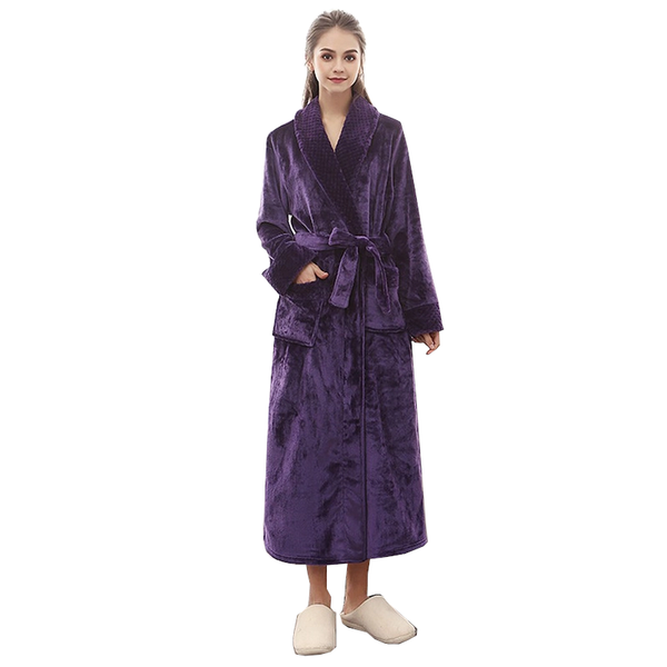 Luxury Fleece Plush Winter Robe Hoodie Robes