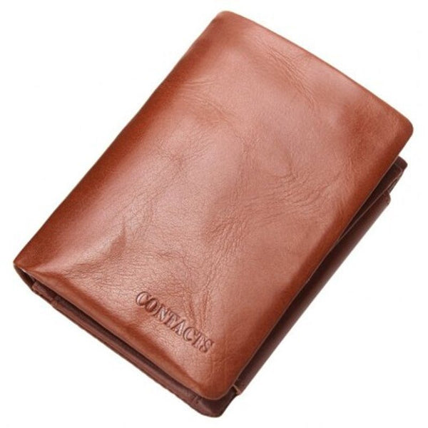 M1002 Leather Casual Short Men Wallet Graphite Black