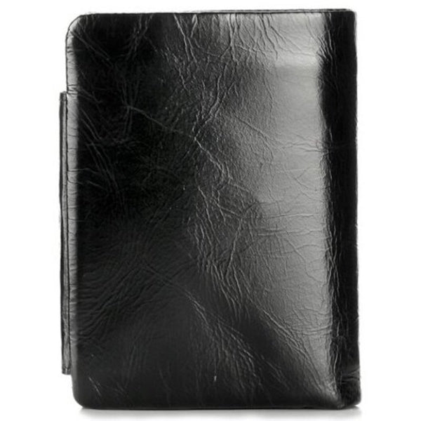 M1002 Leather Casual Short Men Wallet Graphite Black