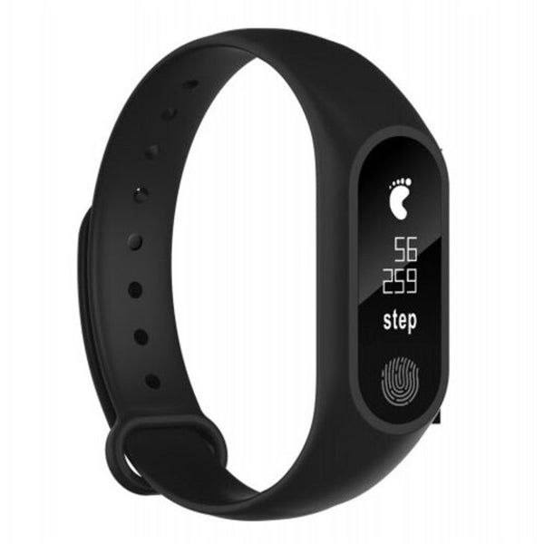M2 Waterproof Fitness Smart Bracelet Heart Rate Monitor For Iphone Android Black