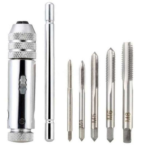 M3 M8 Hand Tap Wrench 7Pcs Silver Tap Wrenches & Tap Sets