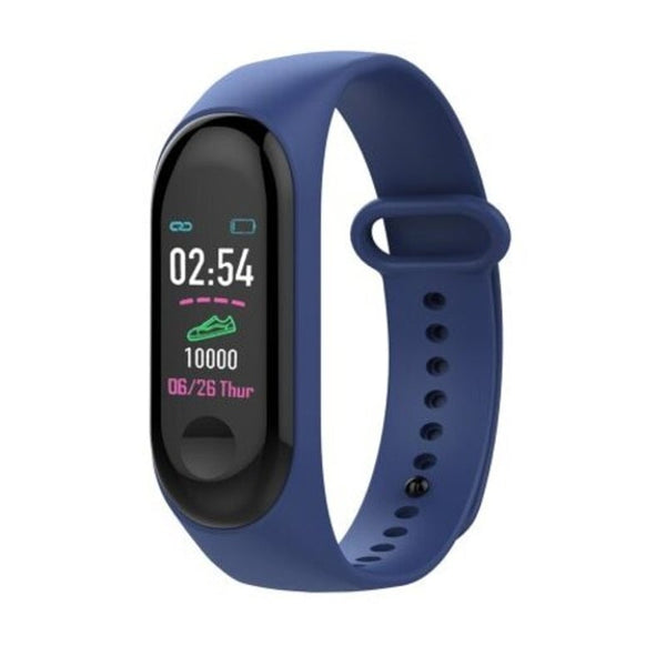 M3 Smart Pedometer / Heart Rate Blood Pressure Sleep Monitor Bracelet Blue Silk Smart Watches