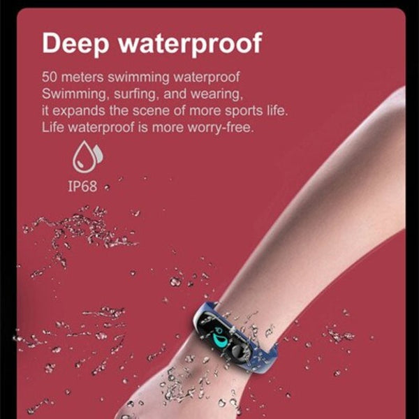 M3 Smart Pedometer / Heart Rate Blood Pressure Sleep Monitor Bracelet Blue Silk Smart Watches