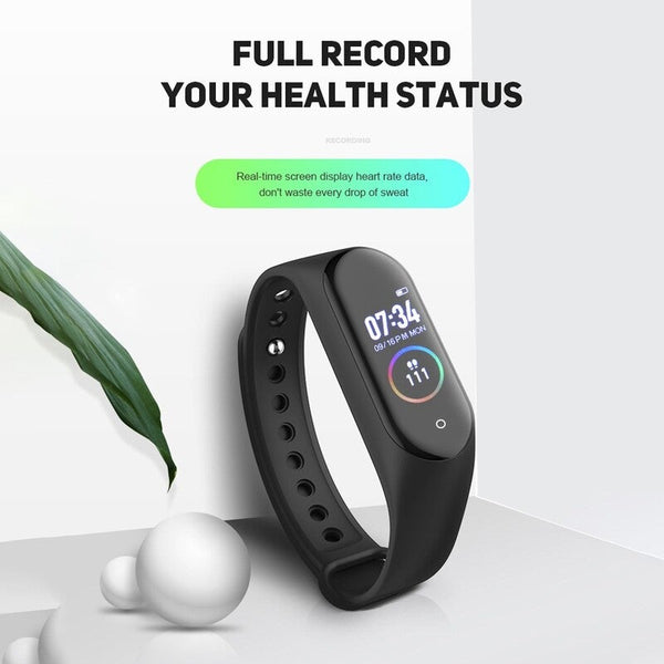 M4 Smart Bracelet Heart Rate Monitor Band Black Smart Watches