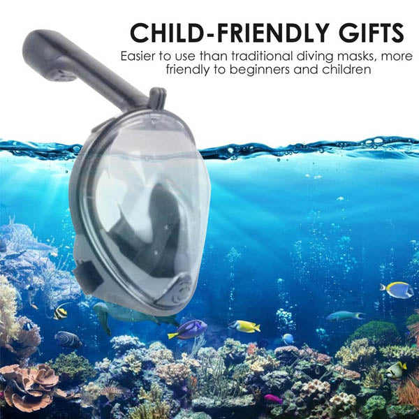 M6108 Full Face Snorkeling Mask Black Masks