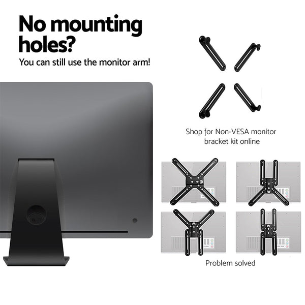 Artiss Monitor Arm Stand Dual Black Monitor Mounts & Stands