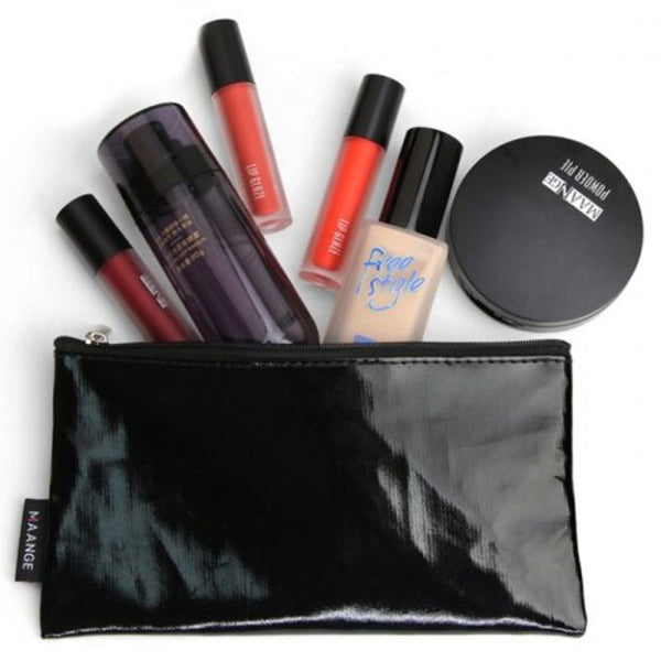 0117 Portable Makeup Brush Storage Bag Black