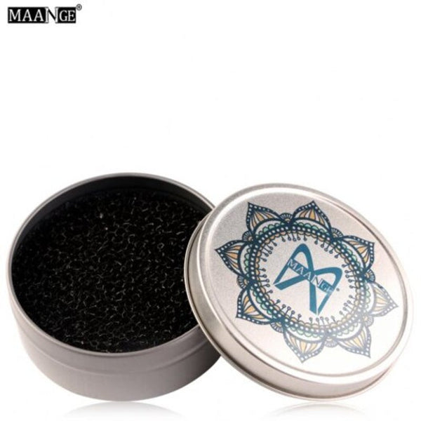 Makeup Brush Dry Clean Sponge Box Silver Brush Cleaners